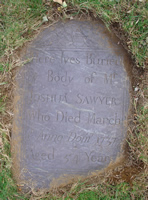 Sawyer, Joshua (20 Jun 1684-1 Mar 1738) [Headstone photo]