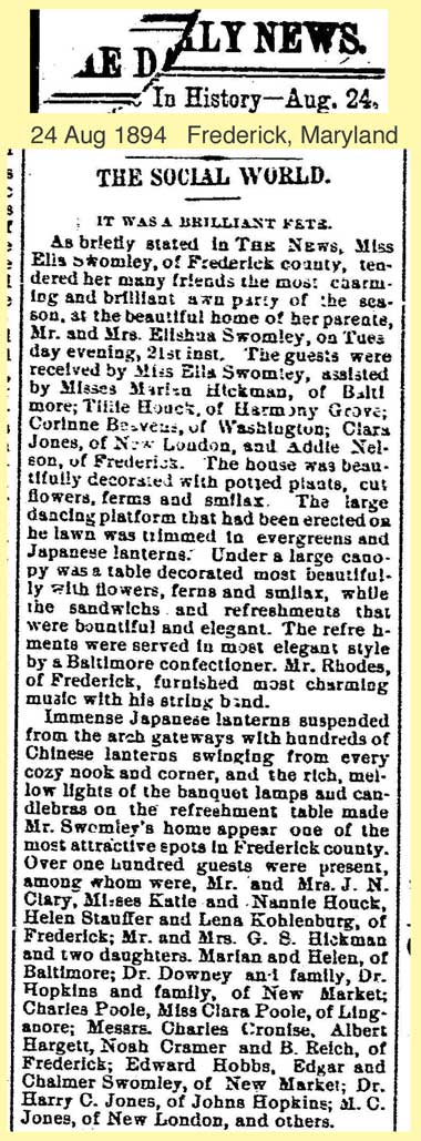 Downey: 1894 News clipping